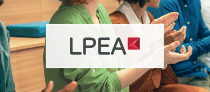 clapping hands with LPEA logo