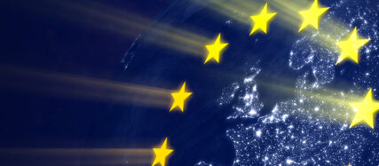 Earth and stars representing the EU