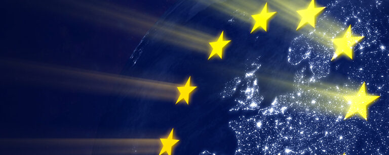 Earth and stars representing the EU